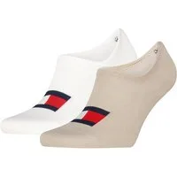 Tommy Hilfiger Füßlinge TH UNI TJ FOOTIE 2P FLAG (2 Paar) Mit großem Flag-Label vorn