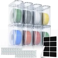 Clanmacy 3D-Drucker 8pcs 3D-Drucker Filament Aufbewahrungsbox 4L Wasserdichte Trockenbox