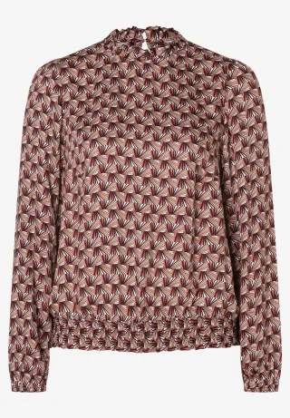 MORE & MORE - Bluse mit grafischem Print weiß - Gr. - 34