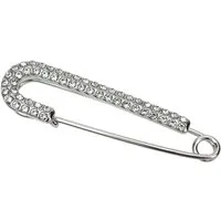 Ella Jonte Anstecknadel, Brosche silber mit Strass – Elegante Verschlussnadel