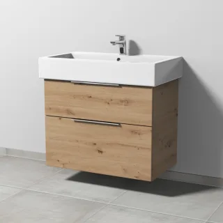 Sanipa 3way Waschtischunterbau zu Duravit Vero Waschtisch mit 2 Auszügen, Eiche Natural-Touch UM71785