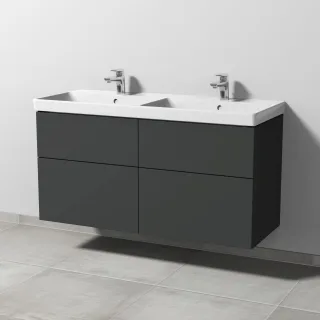 Sanipa 3way Waschtischunterbau zu Villeroy & Boch Avento Waschtisch mit 4 Auszügen, Graphit-Matt SP6251B