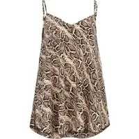 malito more than fashion Spaghettitop Spaghettiträger Top Animal Print 2312 Spaghettiträger Top Animal Print