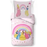 Disney Kinderbettwäsche Disney Princess Rainbow, Linon, 2 teilig, 100% Baumwolle