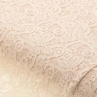 Elastik-Spitzenstoff „Schmetterlinge“, creme
