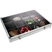 Safe-Album Münzetui Alu Sammelvitrine für Sammelfiguren 12 Fächer 87 x 90 mm I SAFE