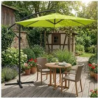 Sekey Sonnenschirm Ampelschirm 300 x 300 Drehbar mit Kurbel, mit Ständer, UPF 50+, LxB: 300,00x300,00 cm, Ampelschirm 300cm, Winddicht & wasserdicht