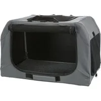TRIXIE Hunde-Transportbox Hundebox Easy - grau - 50 × 33 × 36 cm