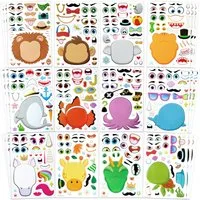 JOYIN Aufkleber JOYIN 36 Stück Tier Aufkleber Kinder, Sticker Set, Make-a-Face, (36tlg)