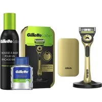 Gillette Rasierset Labs, 5-tlg., Gold Edition mit Reiseetui– ideal als Geschenk