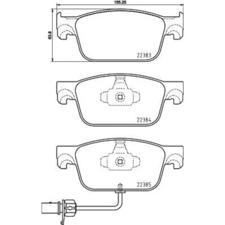 Hella Bremsbel?ge vorne Audi A4 A5 8DB355024-951