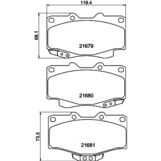 Hella Bremsbel?ge vorne Toyota 4 Hilux Land VW Taro 8DB355015-351