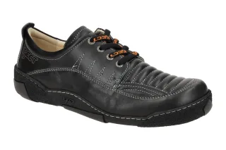 Eject ICE 20236.002 Herren Schn?rschuhe Schwarz Echtleder Gummisohle