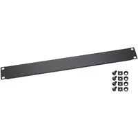 HMF Serverschrank 66470-02 Blindabdeckung für Serverschrank, 19 Zoll, 1 He, Schwarz