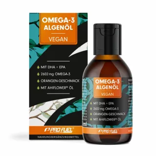 ProFuel Omega-3 Algenöl | 100 ml | Orangen-Geschmack | hoher DHA & EPA Gehalt | aus nachhaltigem Anbau | vegan