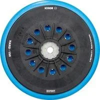 Expert Multiloch Stützteller, hart, Ø150mm, M8, Schleifteller schwarz, für Bosch Exzenterschleifer