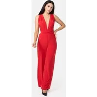 Worldclassca Jumpsuit Worldclassca Jumpsuit Backless Overall Gürtel Ärmellos UNI LEO Print Casual - Clubwear - Eleganter Jumpsuit