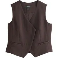 Next Anzugweste Asymmetrische Weste in Knitteroptik (1-tlg)
