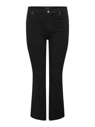 ONLY CARMAKOMA - CARWILLY HW FLARED PIM2343 DNM NOOS Black Denim - Gr. - 32