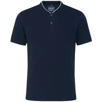MARVELIS Poloshirt Poloshirt - Stehkragen - Einfarbig - Marine
