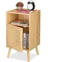 relaxdays Nachttisch im Rattan-Design (1-St)