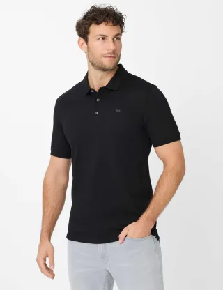 Brax Herren Polo Style PETE black, perma schwarz, Gr. XXXL