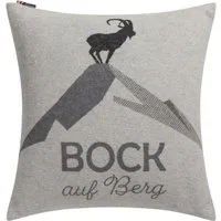 DAVID FUSSENEGGER Kissenhülle Silvretta 'Bock' 50 x 50 cm Filz - Grau