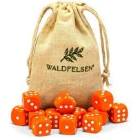 Waldfelsen Spiel – 2-50 Stk Standard Spielwürfel 16 mm Acrylwürfel Würfel bunt, Spielmaterial, Verschiedene Farben