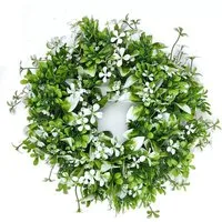 Agger Dekokranz 35 cm Frühlingskranz für die Haustür,künstlicher Blumenkranz, Sommerkranz, für Hochzeit Party Zuhause Wand Kamin