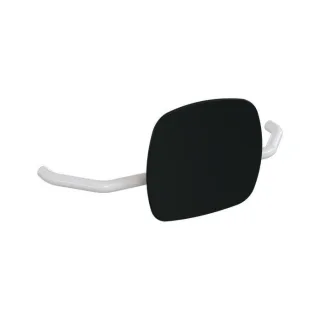 Hewi 801 Rückenstütze 801.51.907398 Wandabstand 230mm, Lehne tiefschwarz, signalweiß