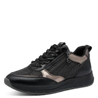 Tamaris - Da.-Schnürer black glam - Gr. - 37