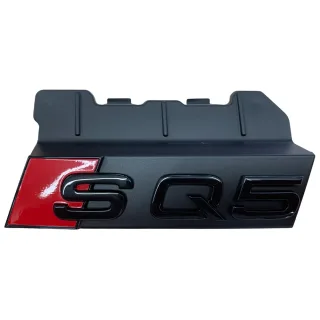 Original Audi SQ5 Q5 Black Edition Emblem Schriftzug Logo Emblem in Schwarz glänzend für Kühlergrill