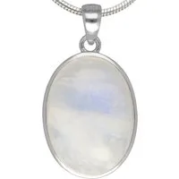 Lebensquelle Plus Kettenanhänger Regenbogen Mondstein Edelstein Anhänger oval