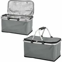 HAC24 Einkaufskorb Thermokorb Faltkorb Thermo Einkaufstasche mit Kühlfunktion Kühlkorb, 30 l, 46x23x27cm, Faltbar