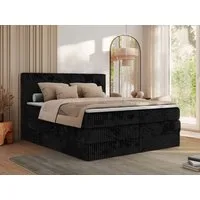 MKS MÖBEL Boxspringbett TILIANO KING (Packung, Set, Topper T25, Doppelbett, T30-Schaum), Polsterbett mit Multipocket-Matratzen, Cord Bett, Zwei Bettkästen