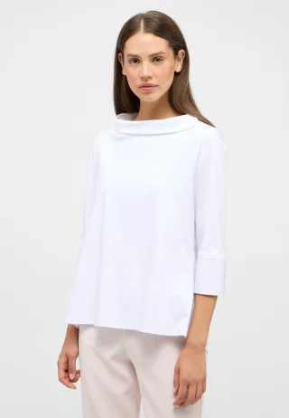 ETERNA - Jersey Shirt Bluse Jersey 3/4-Arm weiß - Gr. - 42