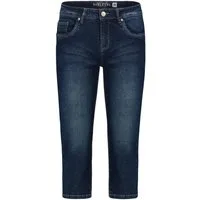 SUBLEVEL Caprijeans Damen Denim Caprihose im 5-Pocket-Style Stretch-Denim, knielang