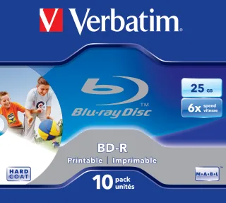 Verbatim 10 x BD-R | 43713 | 25 GB 6x - bedruckbare Oberfläche