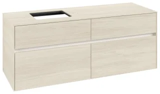 Villeroy & Boch Waschtischunterschrank Collaro C13200 1400x548x500mm 4 Ausz. Waschtisch li White Oak C13200AA