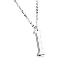 BUNGSA Fingerring I - Kette Buchstaben Anhänger Silber aus Edelstahl Damen I (1-tlg), Halskette Necklace