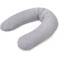 Theraline Stillkissen Dodo Pillow Premium - Grau, 2-tlg., Schwangerschaftskissen 180 cm inkl. Bezug aus Baumwolle