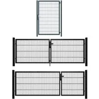 Gebr. Werth GmbH & Co. KG Gartentor 80x80mm RAL7016 anthrazit H1400 mm Einflügeltor B1000 mm