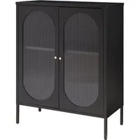 en.casa Sideboard, »Landskrona« mit 2 Türen 102 x 80 x 40 cm Schwarz