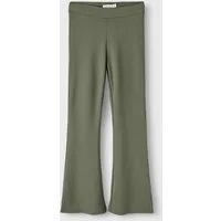 Name It Jerseyhose NKFFRIKKALI für Mädchen mit ausgestelltem Bein und Viskose unifarben, casual, ausgestellt, Viskosemix, ohne Kragen