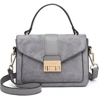 Miss Lulu Umhängetasche Damen Vintage Crossbody Bag mit Kunstleder Mittelgroß