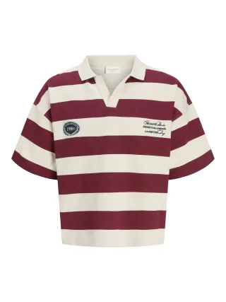 JACK&JONES - JORSAVONA SWEAT SS POLO Tibetan Red - Gr. - XL