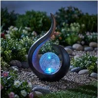 GLOBO LIGHTING LED Solarleuchte, LED-Leuchtmittel fest verbaut, Farbwechsel, Solarlampen für Außen zum stellen LED Solar Garten LED