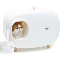Purpurra Katzentoilette Makesure Katzentoilette geschlossenes Design, mit Katzenstreuschaufel