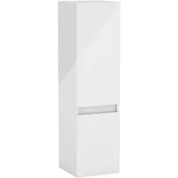 Aica Sanitär Hochschrank Hochschrank Badschrank mit 2 Türen Wandschrank Hängeschrank Hochglanz