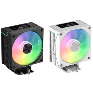 DGT J-15 CPU Air Cooler with 4 Heat Pipes, 120mm PWM Fans, ARGB CPU Cooling Fan, Digital Temperature Display for Intel L